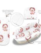 MimiNu Set pentru landou sau cosulet din bumbac Betty
