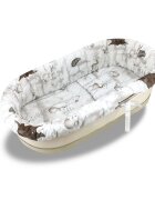 MimiNu Set pentru landou sau cosulet din bumbac Design Woodland