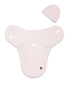 MimiNu Sistem de infasare si caciulita din bumbac Soft Powdery Pink