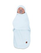 MimiNu Sistem de infasare si caciulita Soft Blue 0-3 luni Leo din bumbac