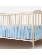 MimiNu Volanas pentru saltea de patut Colectia Royal Blue din bumbac 120x60 cm
