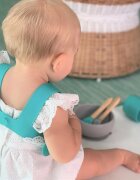 Minikoioi Baveta Flexi Bib 100 premium silicone aqua green