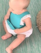 Minikoioi Baveta Flexi Bib 100 premium silicone aqua green