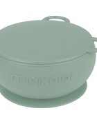 Minikoioi Bol cu ventuza si capac 100 premium silicone river green