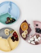 Minikoioi Farfurie puzzle 100 premium silicone woody brownpowder grey