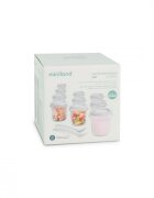 MINILAND Set 10 recipiente ermetice gradate si 2 lingurite Mint 200 ml