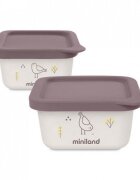 MINILAND Set 2 recipiente ermetice pentru mancare solida Chick