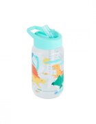 MINILAND Sticla de tranzitie cu pai Kiddie Dinosaur 450 ml