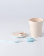 Miniware Set diversificare hrana bebelusi Little Foodie 6 piese Vanilla Aqua