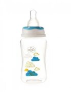 Minut Baby Biberon 125 ml si tetina silicon 0+ bleu