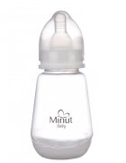 Minut Baby Biberon cu tetina silicon 0+ 150 ml