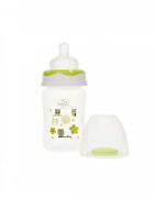 Minut Baby Biberon gat larg cu tetina silicon 150 ml verde