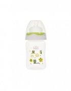 Minut Baby Biberon gat larg cu tetina silicon 150 ml verde