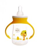 Minut Baby Biberon Pupaza din tei cu manere 125 ml 0+