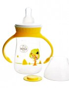 Minut Baby Biberon Pupaza din tei cu manere 125 ml 0+