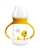 Minut Baby Biberon Pupaza din tei cu manere 125 ml 0+