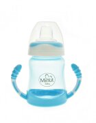 Minut Baby Cana anticurgere cu manere si cioc silicon 210 ml blue