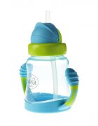 Minut Baby Cana anticurgere cu manere si pai silicon 210 ml blue