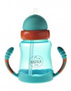 Minut Baby Cana anticurgere cu manere si pai silicon 210 ml verde