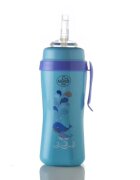 Minut Baby Cana anticurgere cu pai de silicon si clips de prindere 360 ml 6+ bleu