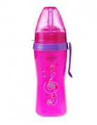 Minut Baby Cana anticurgere cu pai de silicon si clips de prindere 360 ml 6+ roz