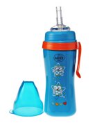 Minut Baby Cana anticurgere cu pai de silicon si clips de prindere 360 ml 6+ verde
