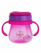 Minut Baby Cana anticurgere cu pai mobil 250 ml roz