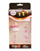 Minut Baby Set 2 biberoane 125 ml si 250 ml + suzeta in cutie sterilizare 0+ piersica