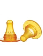 Minut Baby Set 2 tetine latex rotunde pentru 6+ lichide groase