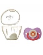 Minut Baby Suzeta 0+ si cutie pentru sterilizare mov