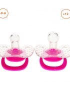 Minut Baby Suzeta silicon rotunda 0-6 + roz