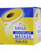Minut Leucoplast matase 5 cm x 5 m