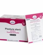 Minut Plasturi sterili pentru fixarea branulei 6x8 cm 50 bucati
