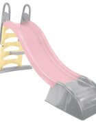 Mochtoys Tobogan mare XXL pentru copii Roz pastel 180 cmpentru interiorexterior trepte latemanere de prinderemargini rotunjiteplastic rezistent cu posibilitate atasare furtun