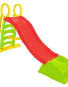 Mochtoys Tobogan mare XXL pentru copii Verde 180 cmpentru interiorexterior trepte latemanere de prinderemargini rotunjiteplastic rezistent cu posibilitate atasare furtun