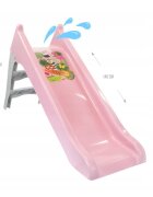 Mochtoys Tobogan pentru copii Pastel Pink cu sistem de atasare furtun apa Scara si baza larga Material durabil si robust Utilizare interiorexterior