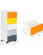 MODERNHOME Raft cu 5 compartimente pentru depozitare multicolor