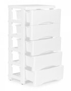 MODERNHOME Raft cu 5 compartimente pentru depozitarea jucariilor alb