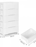 MODERNHOME Raft cu 5 compartimente pentru depozitarea jucariilor alb
