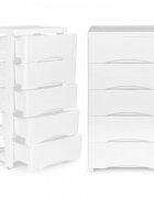 MODERNHOME Raft cu 5 compartimente pentru depozitarea jucariilor alb
