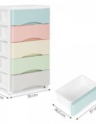 MODERNHOME Raft cu 5 compartimente pentru depozitarea jucariilor multicolor