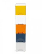 MODERNHOME Raft pe roti cu 5 compartimente pentru depozitarea jucariilor Multicolor