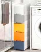 MODERNHOME Raft pe roti cu 5 compartimente pentru depozitarea jucariilor Multicolor