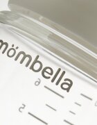 Mombella Biberon anti-colici 180 ml cu tetina din silicon S Flux lent 0-3 luni Ivory