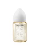Mombella Biberon anti-colici 180 ml cu tetina din silicon S Flux lent 0-3 luni Ivory