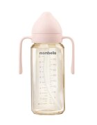 Mombella Biberon anti-colici 300 ml cu tetina din silicon L flux rapid 6-9 Luni Old Rose