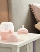 Mombella Biberon Anticolici Brest-Like 120ml Tetina S flux lent 100 Silicon Old Roze