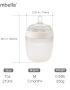 Mombella Biberon Anticolici Brest-Like 210ml Tetina M flux mediu 100 Silicon Ivory