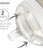 Mombella Biberon Anticolici Brest-Like 210ml Tetina M flux mediu PPSU Ivory