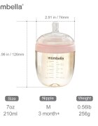 Mombella Biberon Anticolici Brest-Like 210ml Tetina M flux mediu PPSU Old Roze